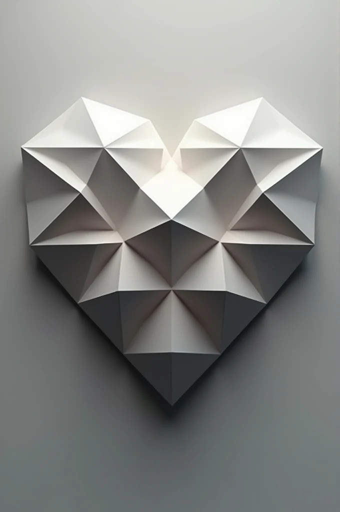 A heart made with 10 triangles 