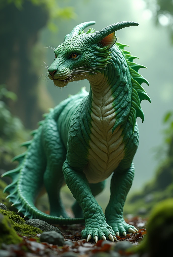 Tiger and green dragon hybrid ultra HD high resolution 4K 