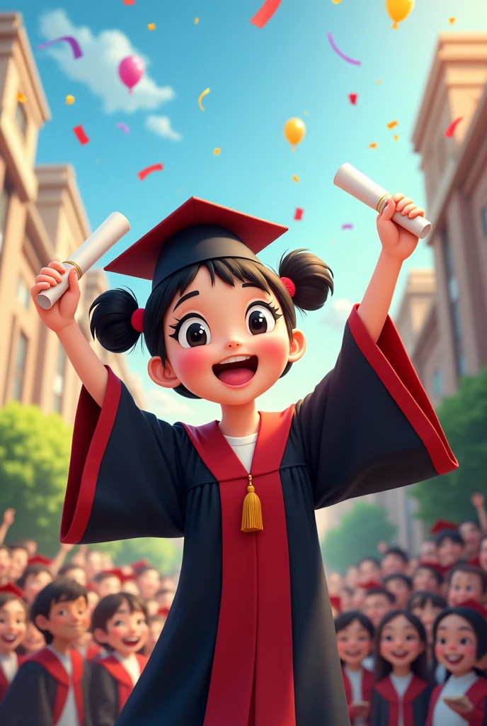 Pucca graduating from college