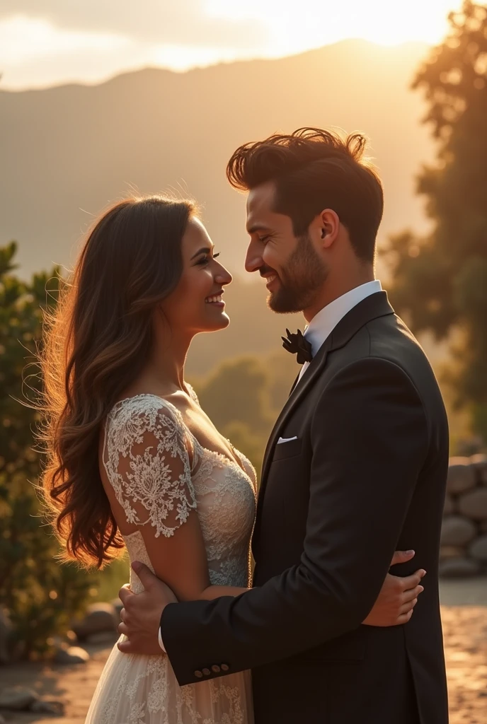 beautiful couple brown hair in love in the city campos do jordão Brazil 18k realistic outdoors romantic photo shoot