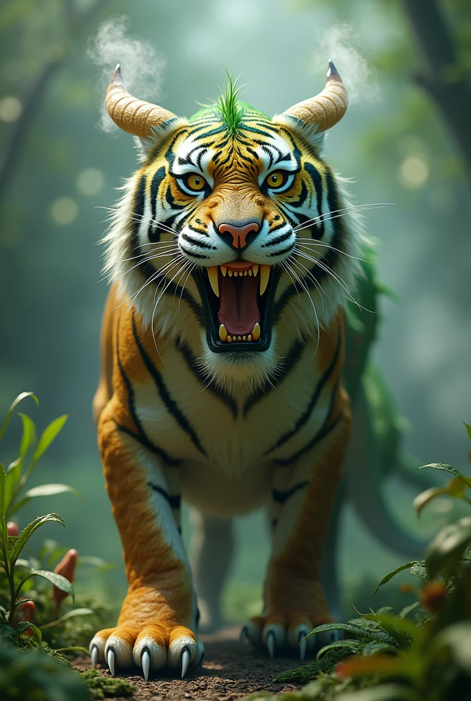 Tiger and green dragon hybrid ultra HD high resolution 4K large