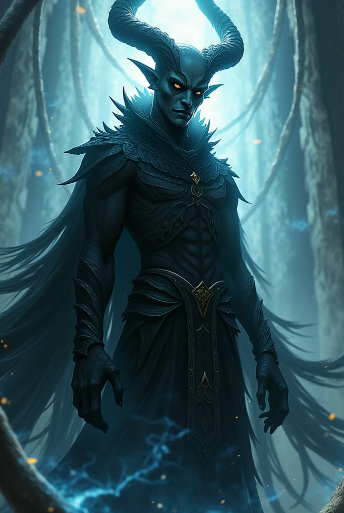 Create a character from the work Jujitsu Kaisen with black skin and an age close to 1