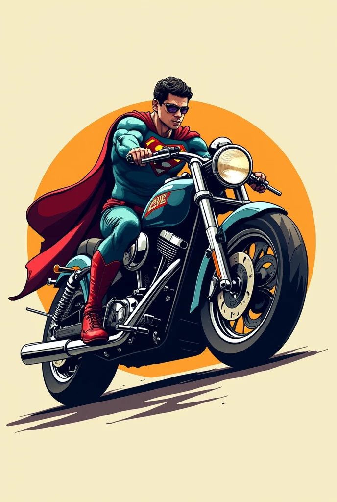 Create a logo written conecao308 and with a guy lying on the fan 160 motorcycle in superman style for Instagram and make it more beautiful and with the motorcycle with a big engine