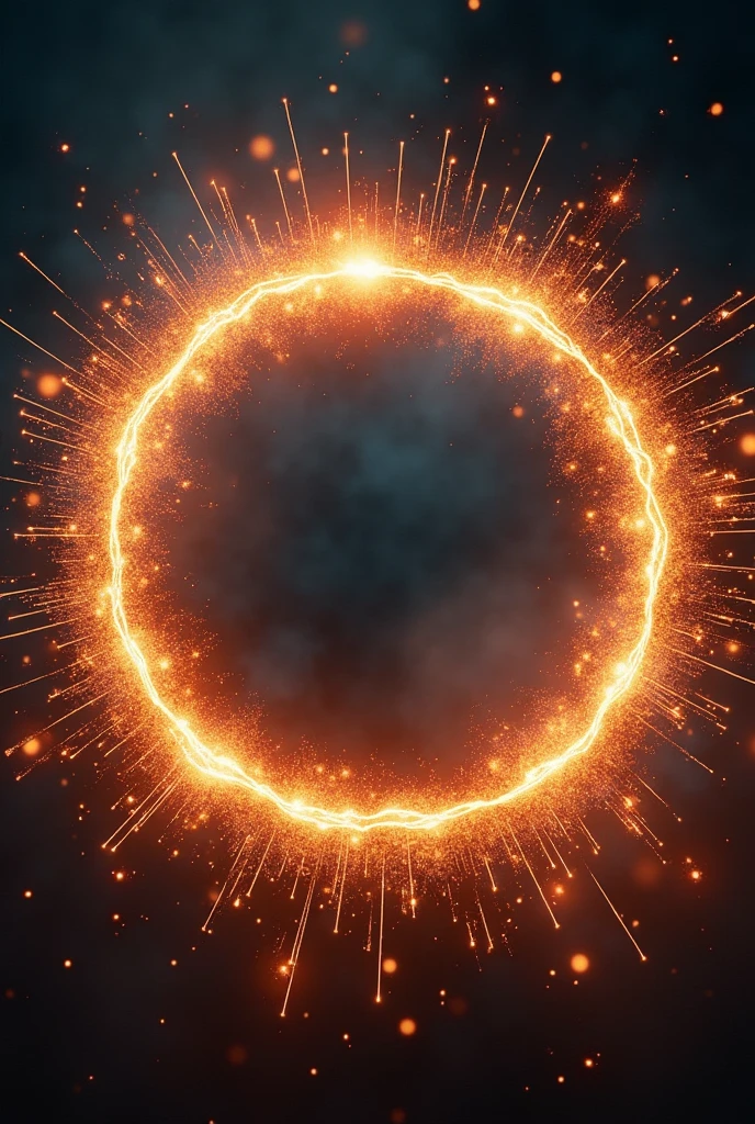 I want you to make a circle with a billion looking like sparks so I can put a photo in the center