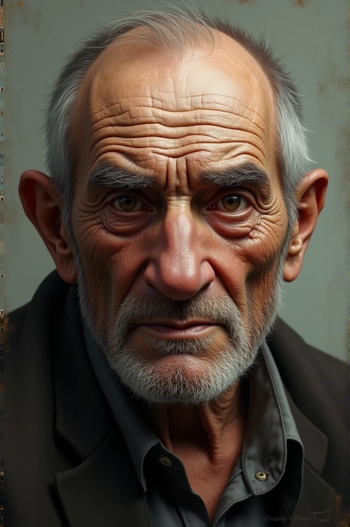 Generate an image of an old man's face