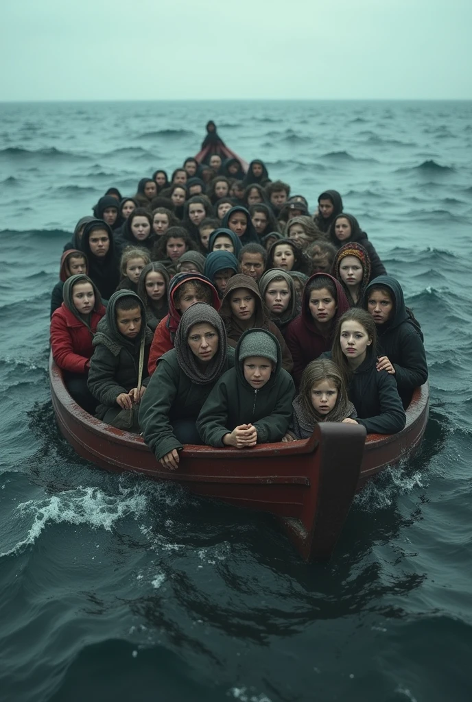 500 women and 200 children of poland are refugees in the middle of the sea