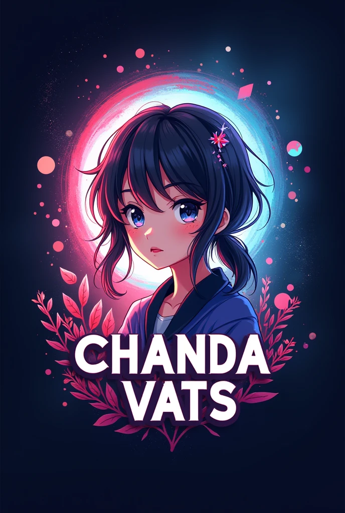 Chanda vats ke name ka uniq logo anime style 