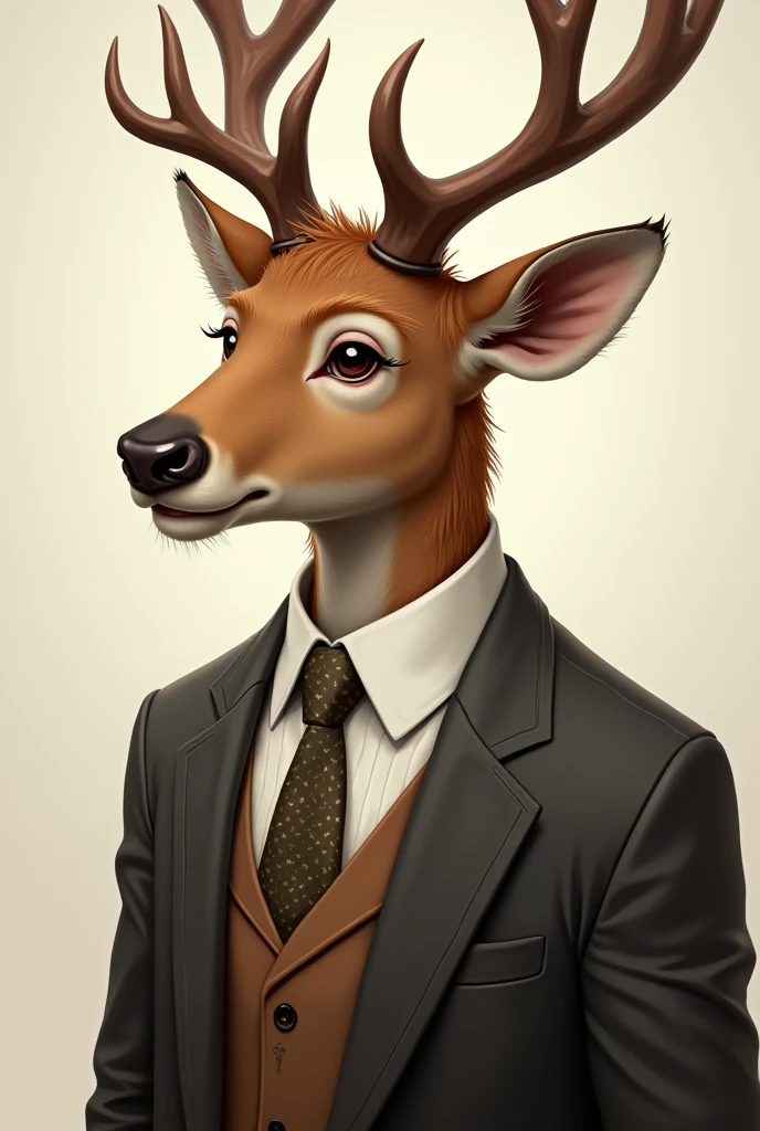 Grandpa Alvino deer in suit

