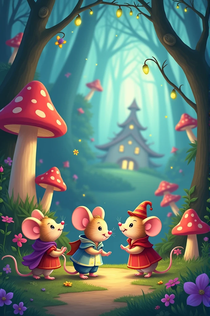cartoon fantasy charming mice book cover