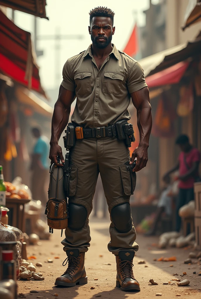 A black male superhero, with powers based on a microcredit agent, he wears the uniform of a market