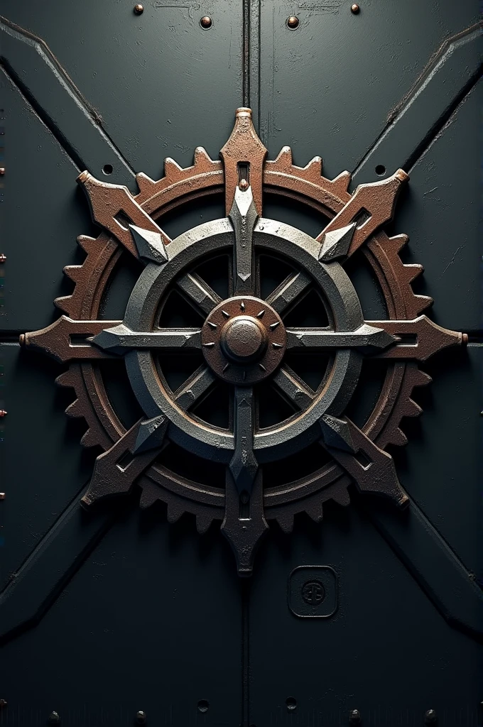 Military themed ironworks logo