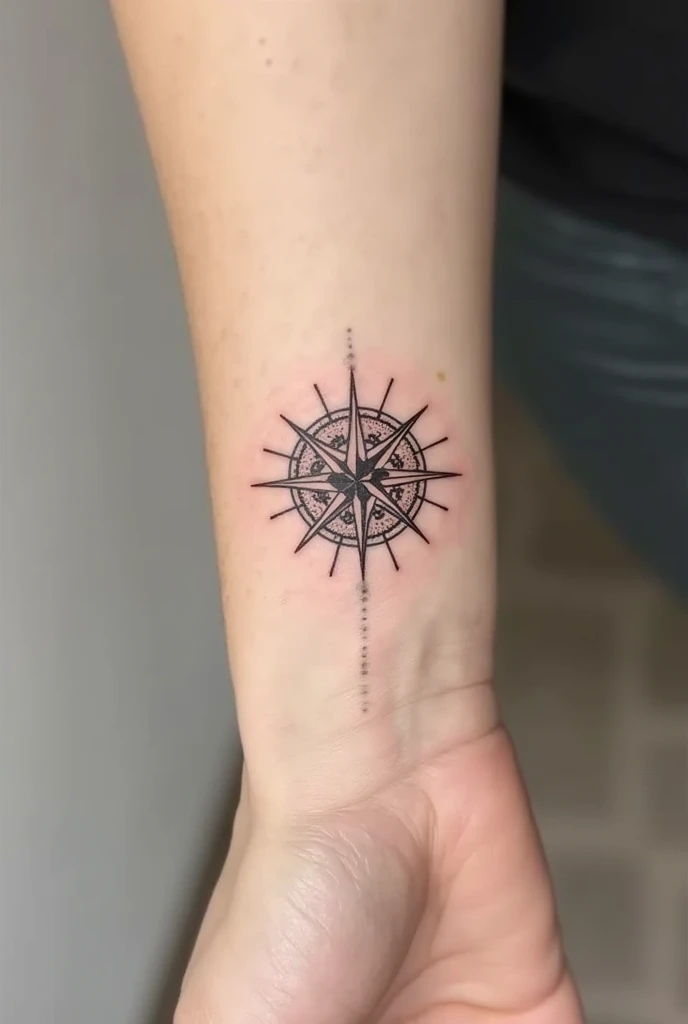 Little Wind rose tattoo