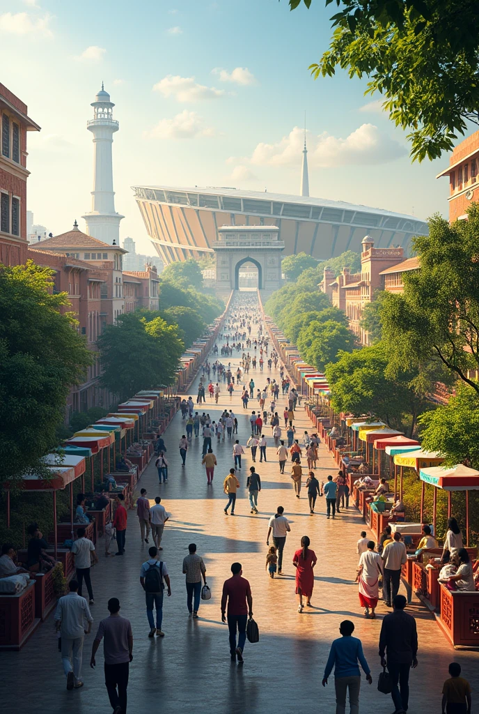Lucknow city with ekana stadium ambedkar park rumi gate and other famous things