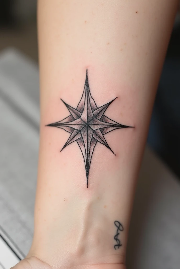 Little Wind rose tattoo stilized