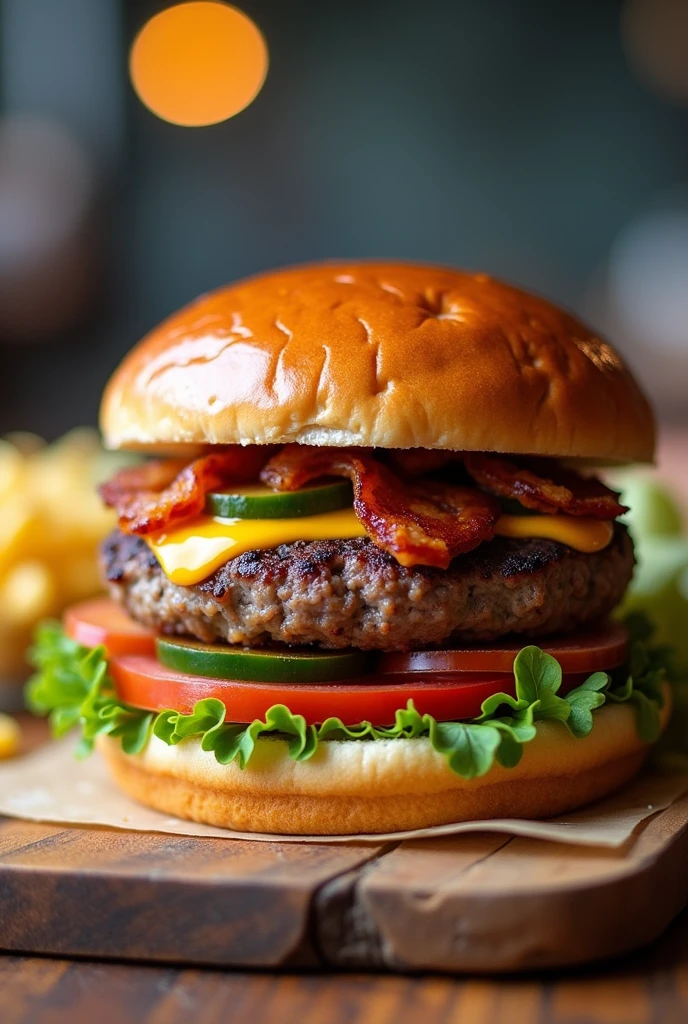 Hamburger sale Saturday September 7 Price 17.000$, in combo 20.000 $ 
Ingredients: pan 100% artisan beef, vegetables, cheese, bacon and house sauce.