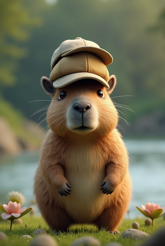 Capybara with caps 
