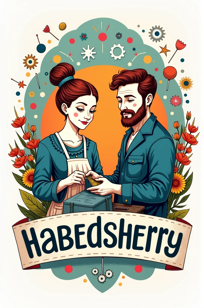 Logo for the sale of haberdashery and bicycle spare parts 