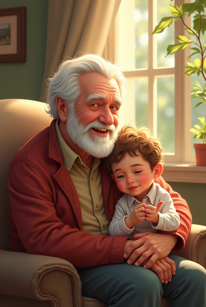 A simple Grandparent's Day flyer without letters, where only the grandfather appears and it looks nice
