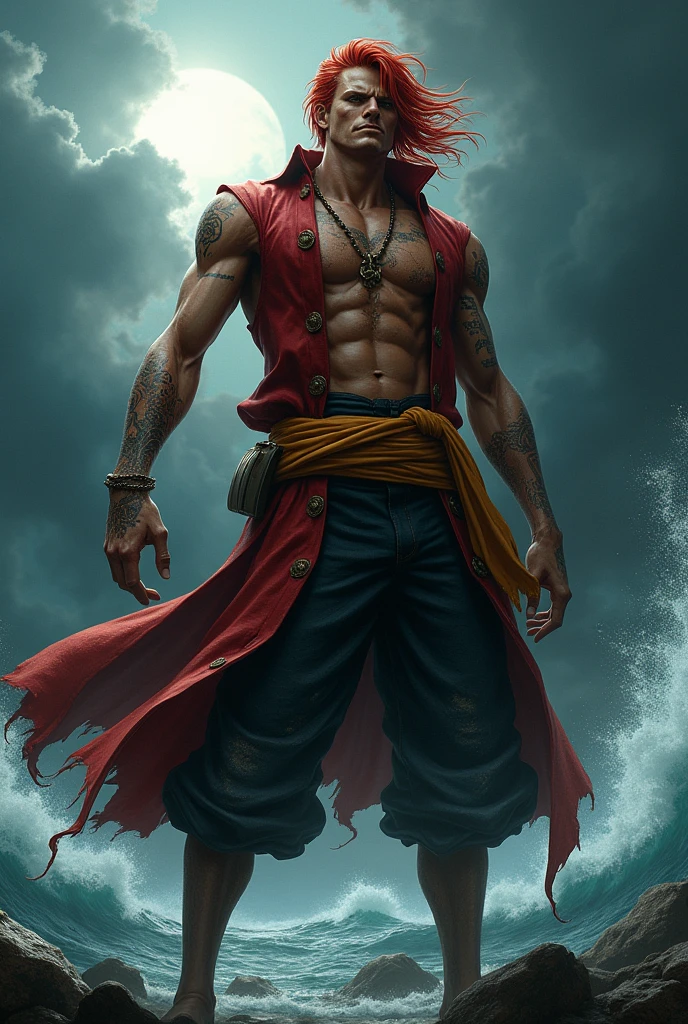 one piece、Red hair、Shanks、One arm、God avoids、