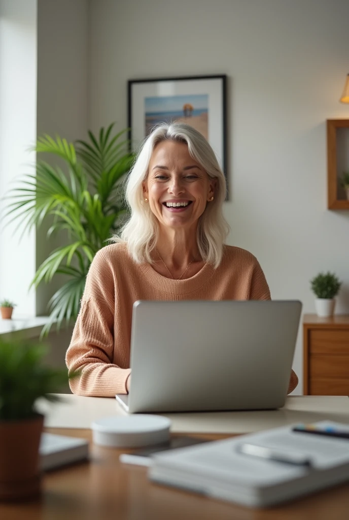 Happy Mother shopping in the online store 