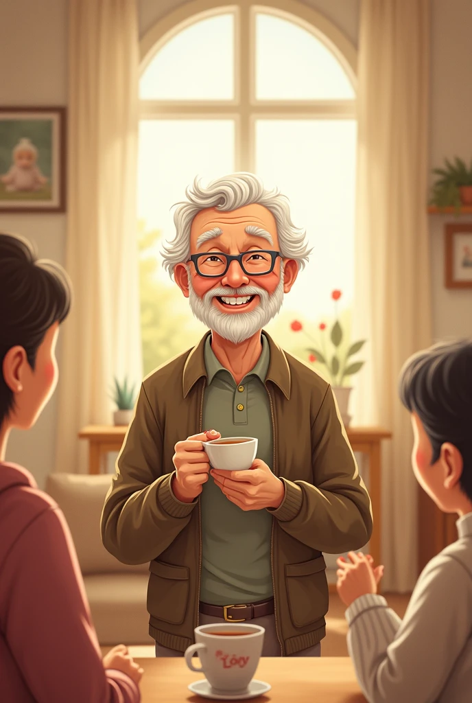 A simple Grandparent's Day flyer without letters in which only Grandpa appears