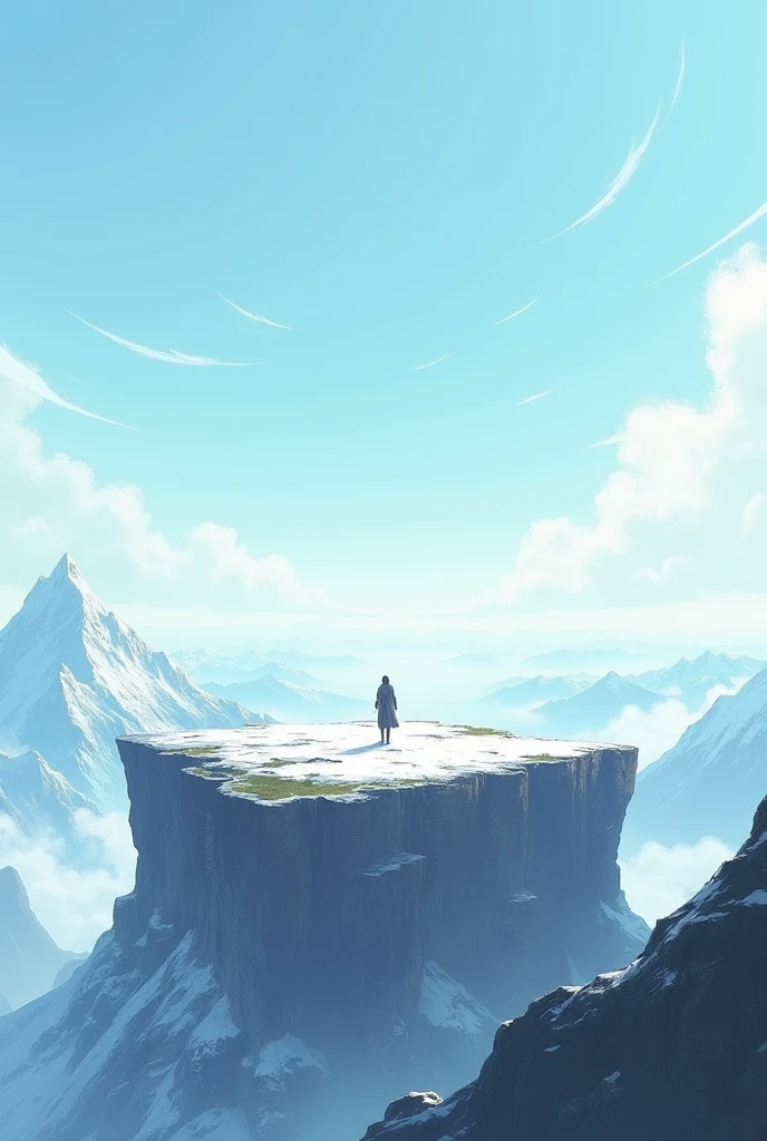 A flat mountain top