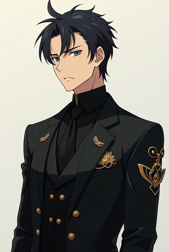 Kento nanami character from jujutsu kaisen in black charro suit