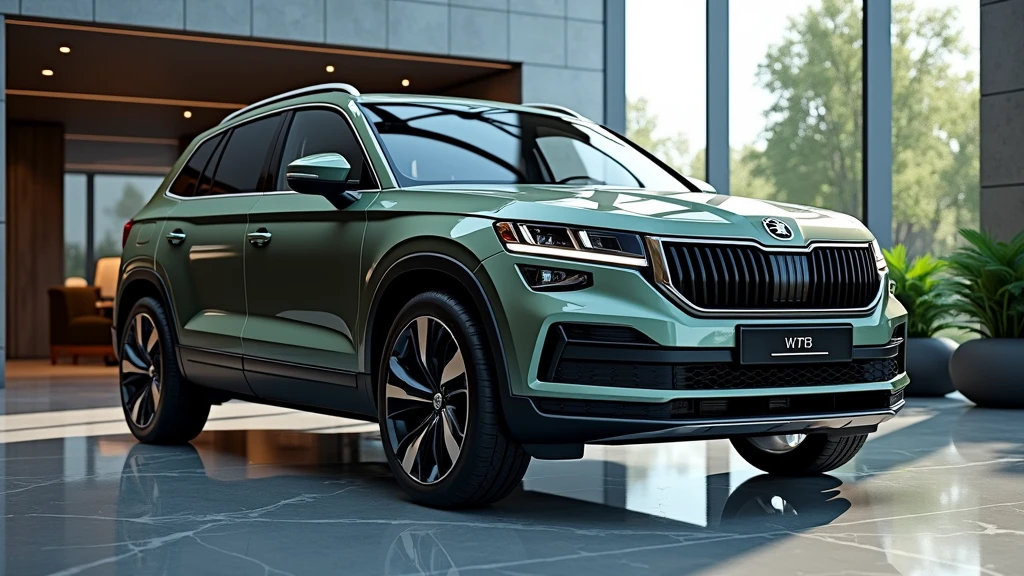 Give me same to same picture same to same showroom skoda kyliaq