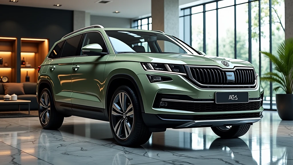 Give me same to same picture same to same showroom skoda kyliaq