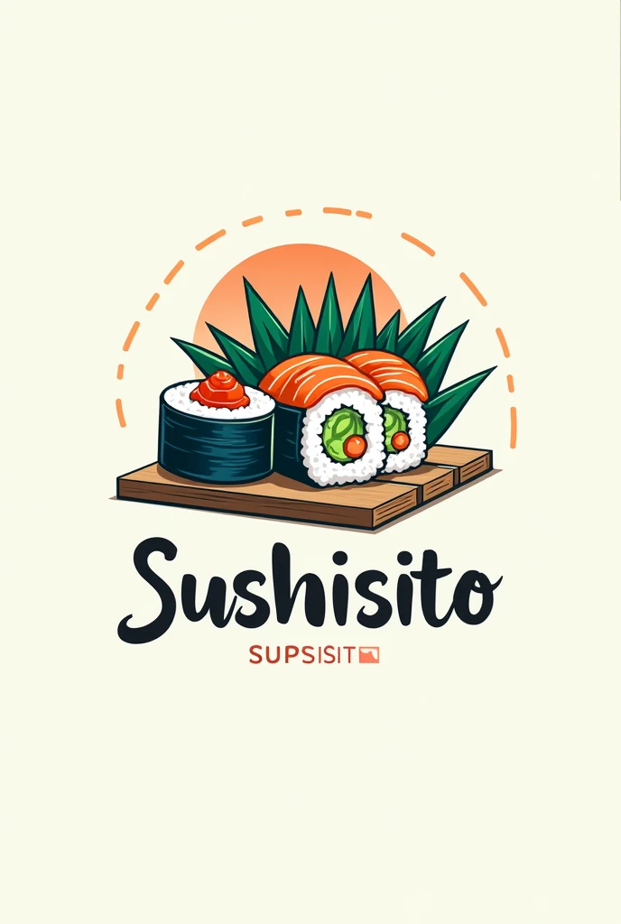 a fried sushi logo with the name sushisito