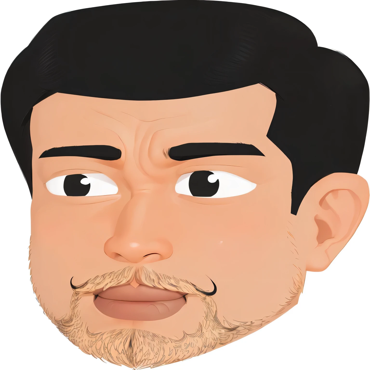 cartoon man with beard and mustache with eyes wide open, markiplier, with very highly detailed face, with serious face expression, south east asian with round face, man face, character portrait of me, jacksepticeye, highly_detailed_face!!!, inspired by Willie Ito, man esthete with disgust face, cartoon portrait, in cartoon style
