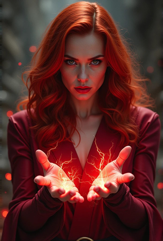 Wanda Maximoff, Red hair, , Marvel, Scarlet witch, Portrait, Elizabeth olsen