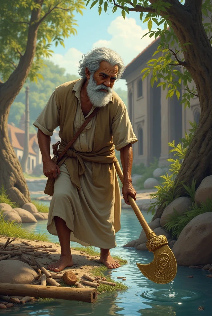 Once upon a time in a small village, there lived a poor woodcutter named Raju. One day, while chopping wood by the river, his axe slipped from his hand and fell into the deep water. Desperate, Raju sat down and cried. Suddenly, a wise old man appeared and asked what had happened. Raju explained his predicament honestly, saying he couldn't afford a new axe.
Moved by Raju's honesty, the old man dived into the river and reappeared with a shining golden axe. "Is this yours?" he asked. Raju shook his head and replied, "No, that's not my axe." The old man went back into the river and returned with a silver axe. Again, Raju said, "No, that's not mine either."
Finally, the old man brought up Raju's old, rusty axe. Overjoyed, Raju exclaimed, "Yes, that's my axe!" Impressed by his honesty, the old man gifted him all three axes. Raju returned to the village and shared his story, and the villagers learned the importance of being truthful. From that day on, everyone in the village lived by the motto: "Honesty is the best policy," knowing it could lead to unexpected rewards.
I'll create a single image based on a key moment from the story. For the rest, I'll describe how each image could look.
Image Descriptions for the Story "Honesty is Best Policy":
Image 1: Raju, a poor woodcutter, is chopping wood near a river. He is wearing simple clothes and looks focused on his task.
Image 2: Raju’s axe slips from his hand and falls into the river. The river is depicted with clear, flowing water, and Raju looks shocked and worried.
Every day, Sam could hear the wind rustling through the leaves above, whispering stories of the big, beautiful world outside. The sun would shine brightly, sending warm rays of light down into the soil. Sam felt the w
One day, an old, wise tree overheard Sam's worries. The tree had seen many seeds grow into strong plants and knew that every plant's journey started the same way—small and uncertain. With a gentle voice, the tree said, "Little Sam, do not b