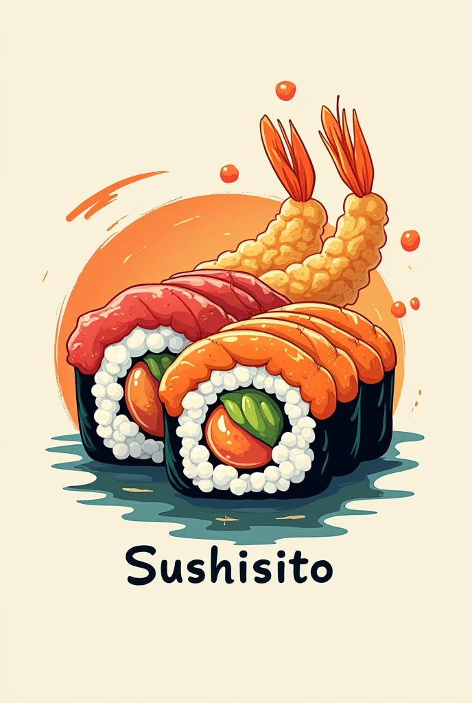 a sushi tempura logo with the name sushisito