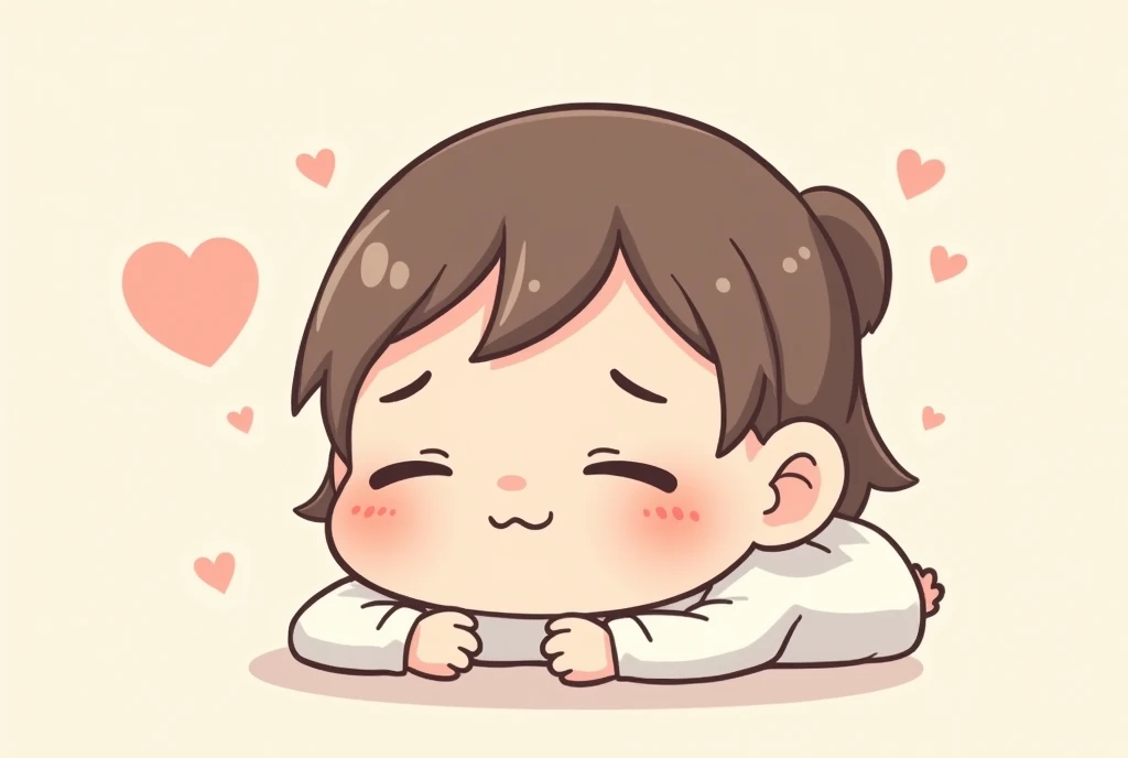 Cartoon image of a looking downcast, cartoon, cute cartoon, cute cartoon style, motherly love, cute illustration, clean anime art, simple background