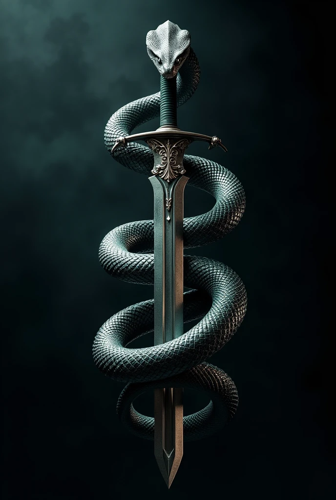 cobra coiled around sword