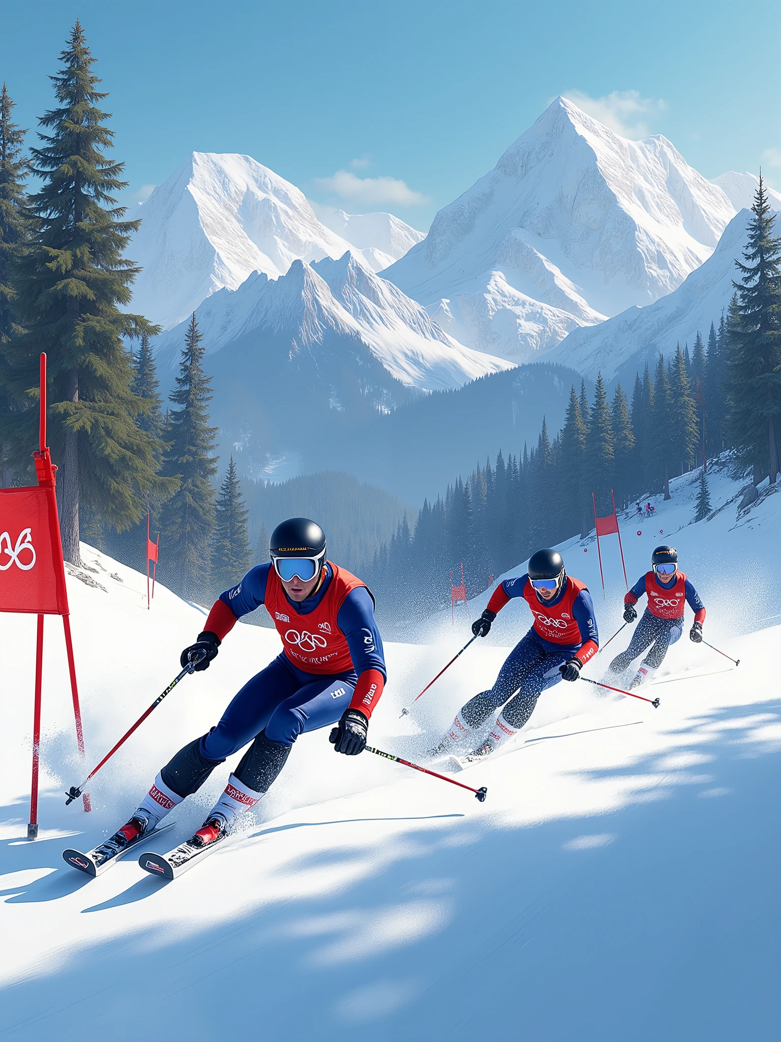 the combination of the French slalom team