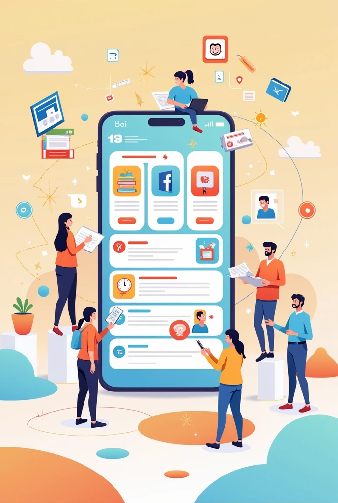 Crea una imagen de una app llamada educonnect