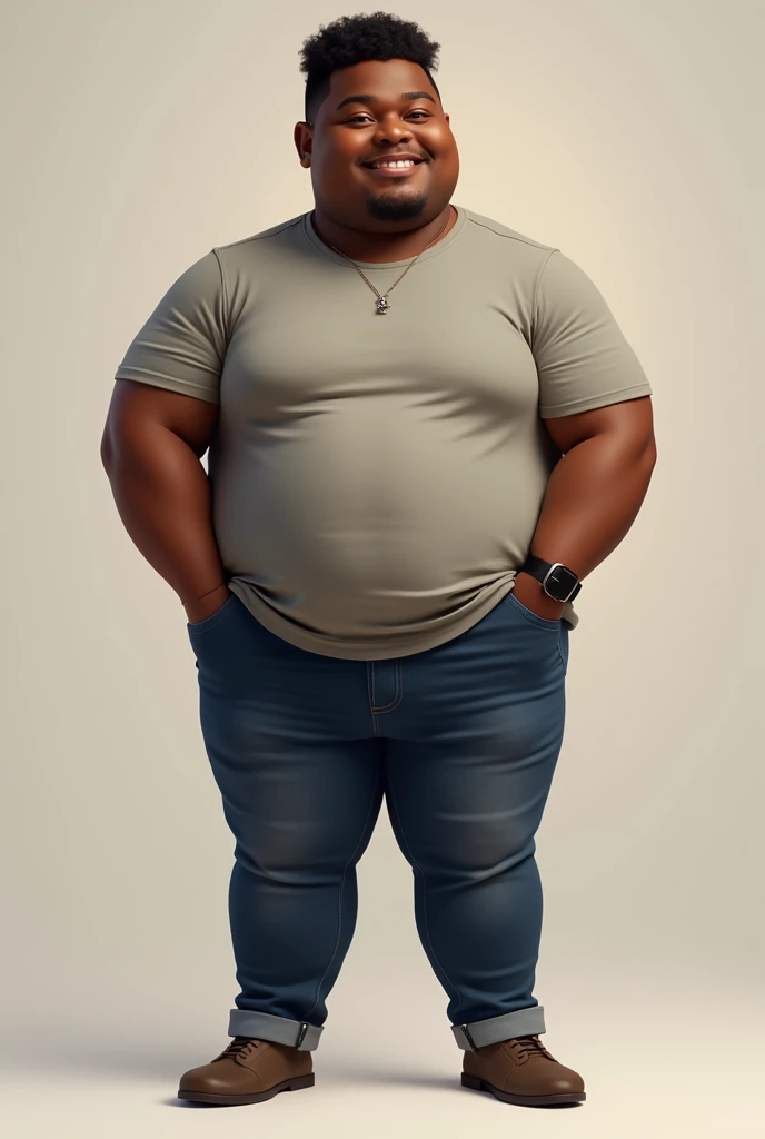 Draw my dark-skinned friend called Daniel, full body, he&#39;s a little chubby