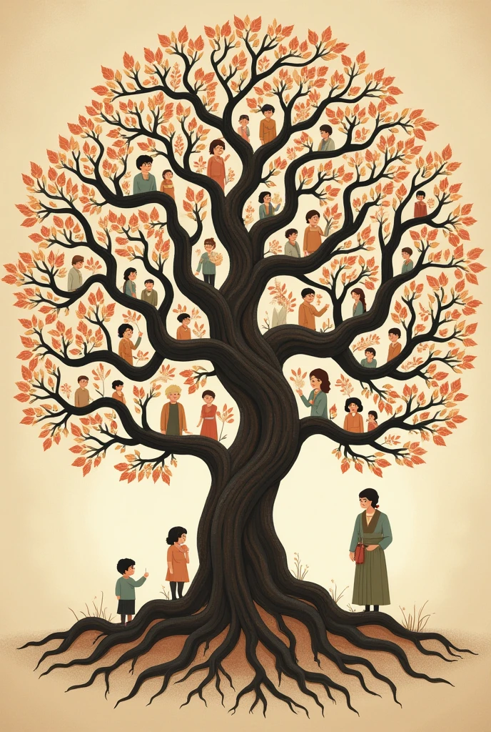 Family tree with 22 members