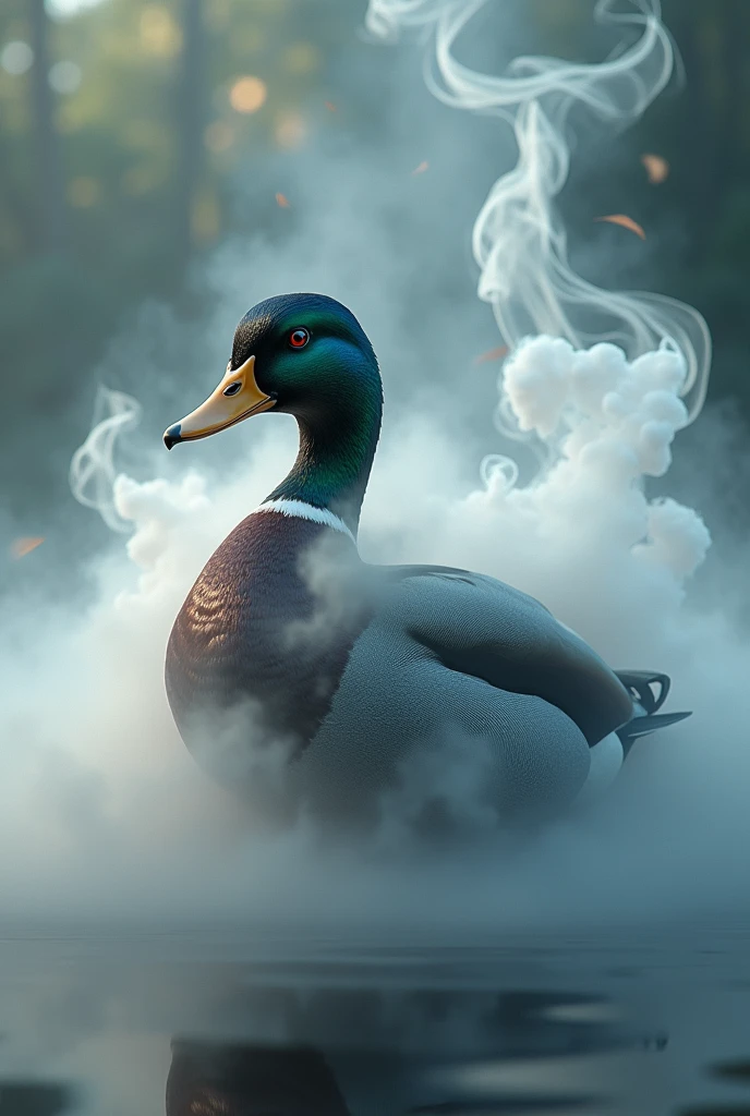 Duck with smoke