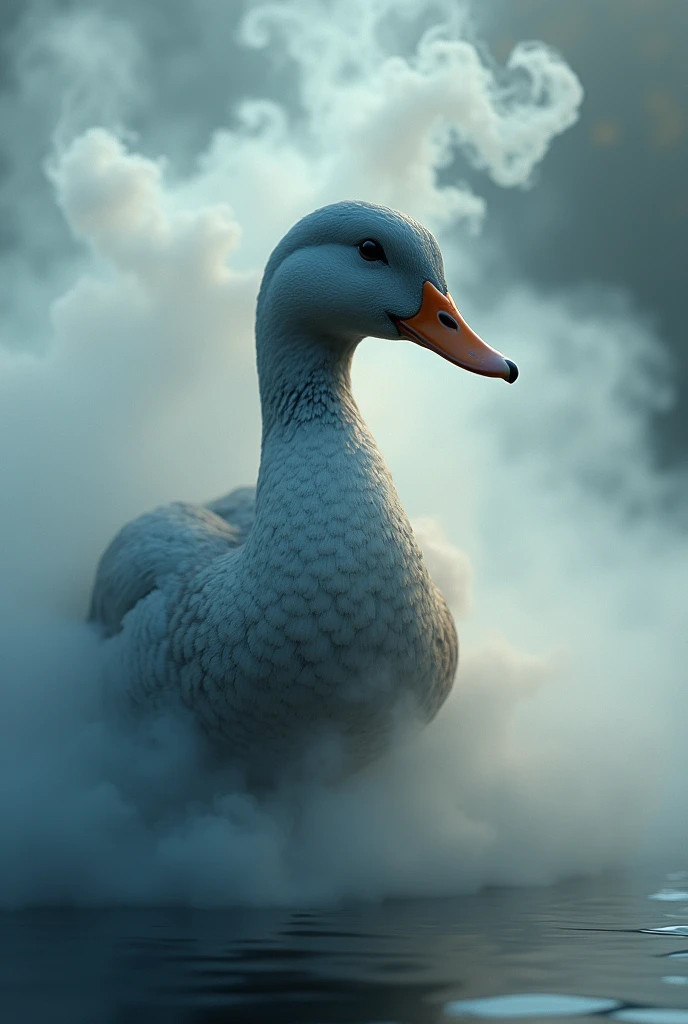 Duck with smoke