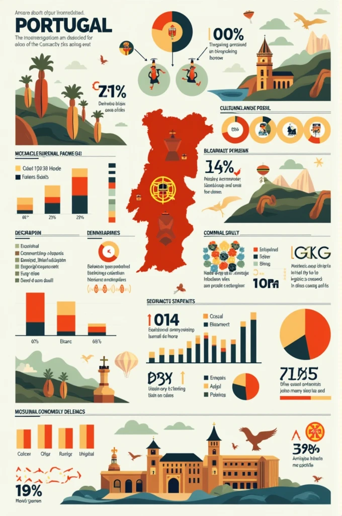 Photos about general data of Portugal