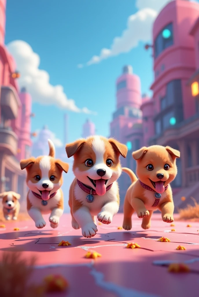 Spawn 4 puppies playing valo
