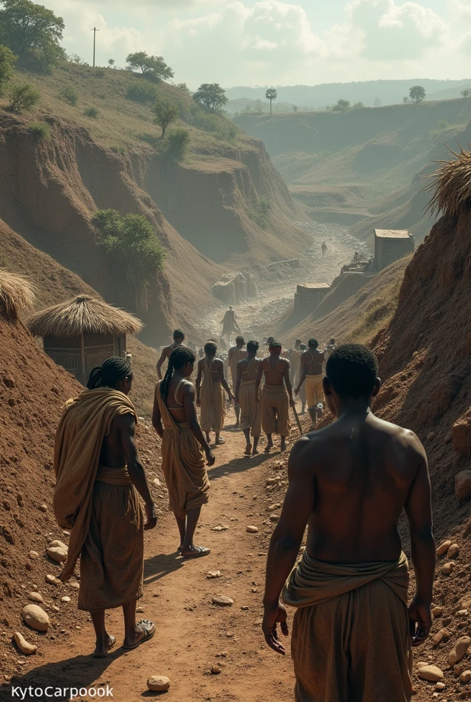 Ancient indian people shouting angrily