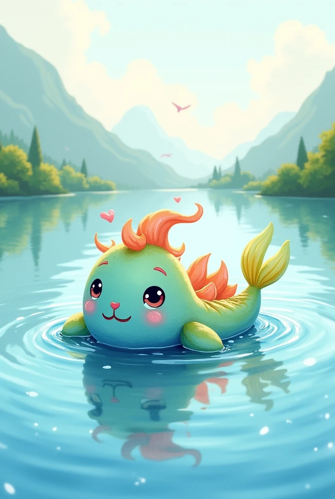 The Q version of the cute furry cat, swiming inside water, smiling, eyes closed, happy, smile, grin, back view, behind view, rear view, butt, floppy ear, cute, underwater, depths of the ocean, water,, naked, nude, full body, long tail, small anus, shorstack, pudgy, 