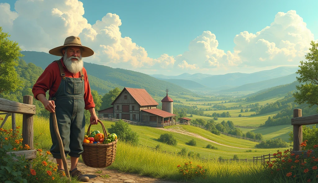 Through seasons' change and weather's whims,
His farm was always grand,
For Old McDonald knew the joy
Of working the land by hand
