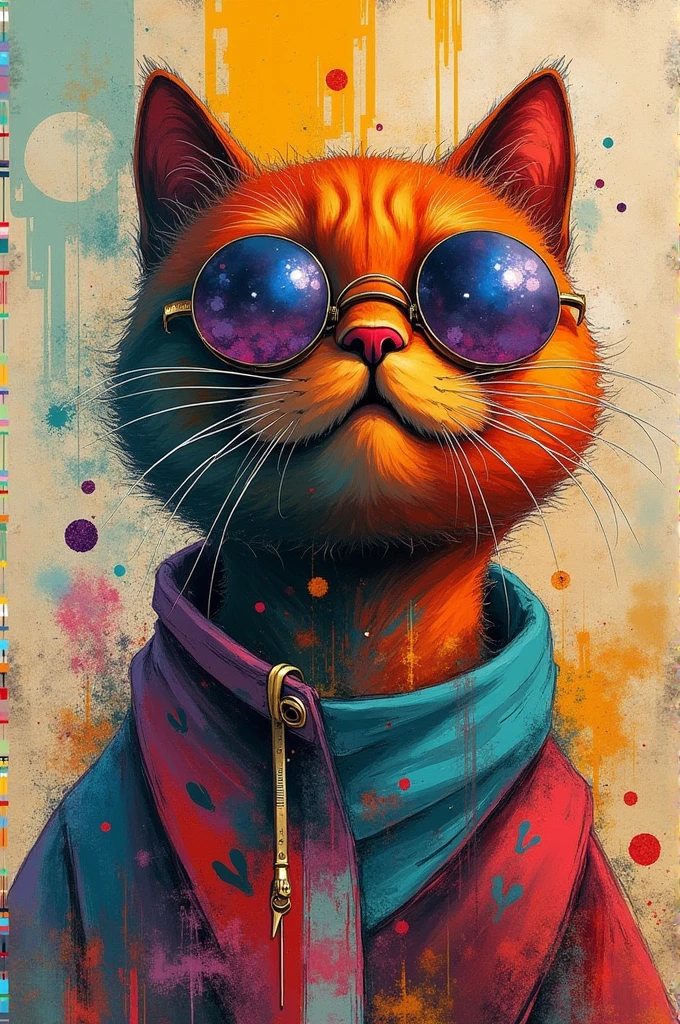 Image with great variety of colors, Distinctions, Cat footprints and the different forms of the concept "style"