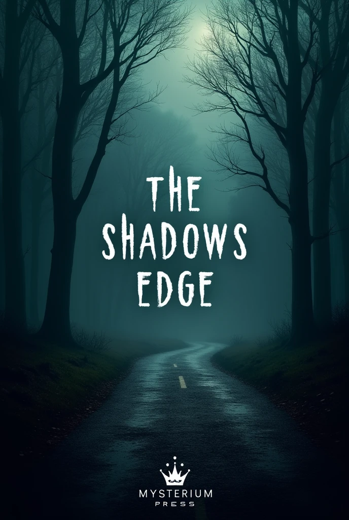 A4 size background back cover for "The Shadows Edge" book with "Mysterium Press" written in center bottom with some logo