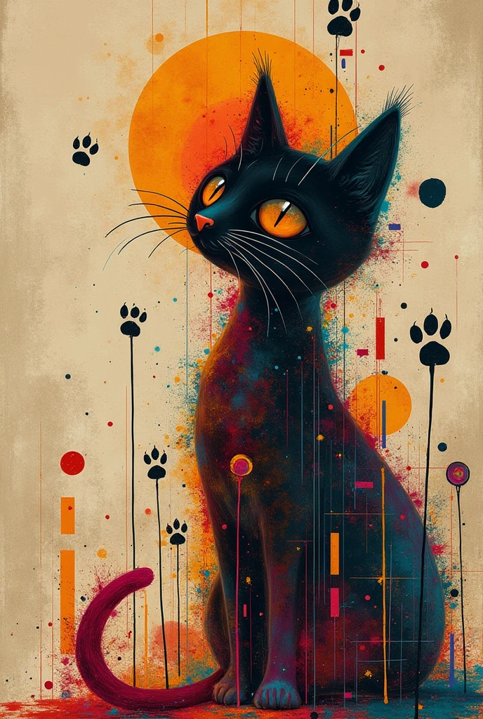 Image with great variety of colors, Distinctions, Cat footprints and the different forms of the concept "style"